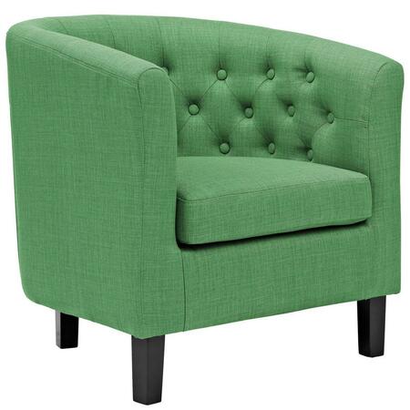 MODWAY FURNITURE 29.5 H x 28.5 W x 30.5 L in. Prospect Upholstered Armchair, Green EEI-2551-GRN